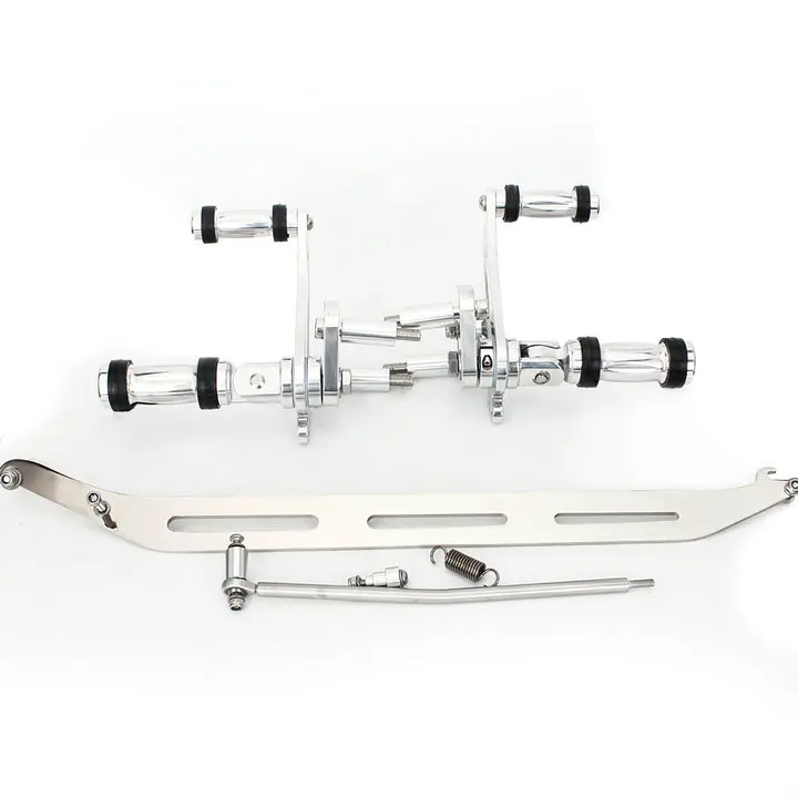BIKINGBOY для Yamaha XVS 650 V STAR 98 99 00 01 02 03 04 05 06 07 08 09 10-17 вперед Контроль Задняя частть Сзади наборы для ухода за кожей ног колышки - Цвет: Sliver