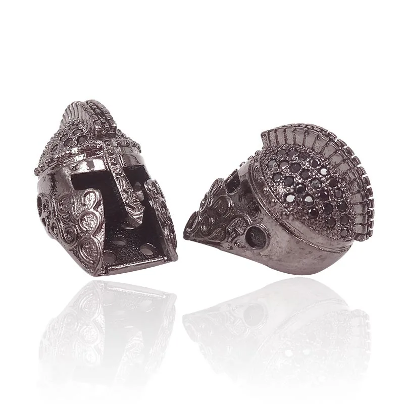 Медные микрозакрепки из циркония Спартанский воин ГЛАДИАТОР ШЛЕМ бусины