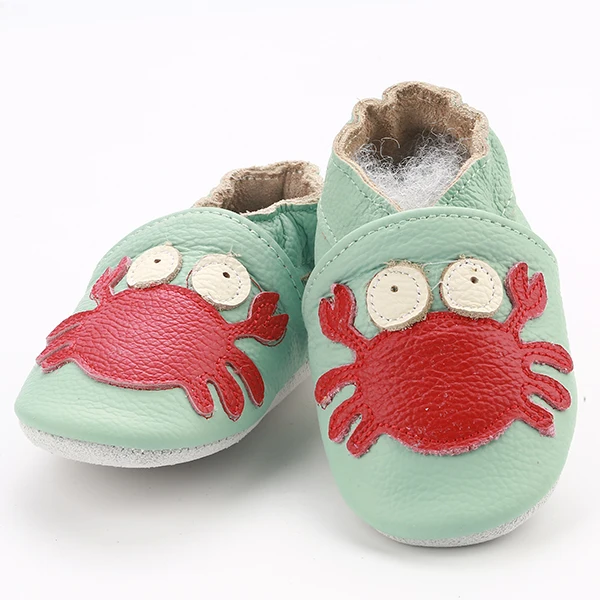[Simfamily] Нескользящая детская обувь мягкие кожаные тапочки для маленьких мальчиков и девочек 0-6 6-12 12-18 18-24 Первые ходунки - Цвет: NO3