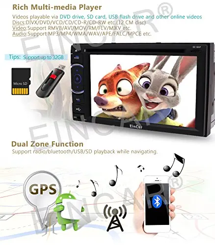4G Dongle + Octa-core Android 5.1 GPS Navigation in Dash 6.2'' Touchscreen Car DVD Player support Wifi OBD External Microphone |