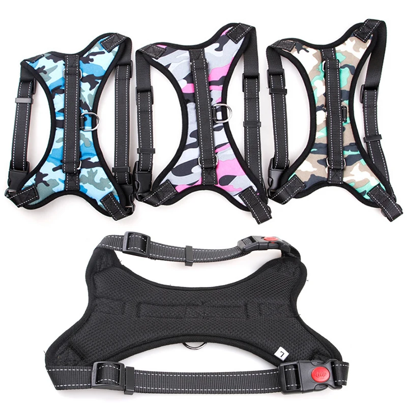 Женский жилет портупея для средних и больших собак светоотражающая камуфляжная