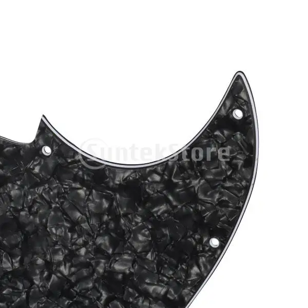 SPMART Black жемчужная Накладка для гитары 3 Ply 10 отверстий бас-гитары Jazz J | Спорт и