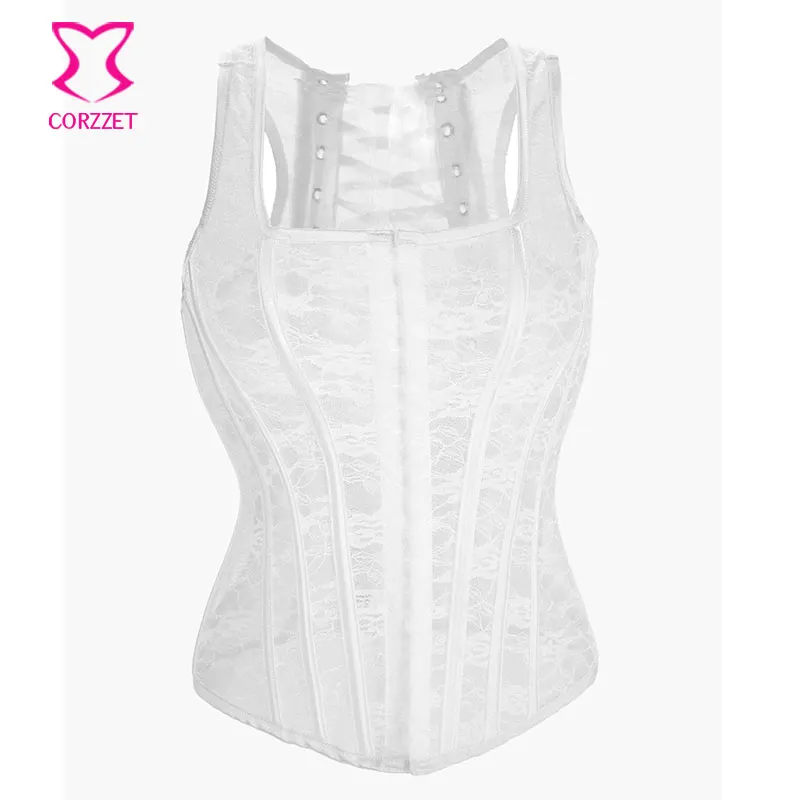 Женский кружевной корсет Белый Бюстье для свадьбы тренажер талии корсеты нижнее