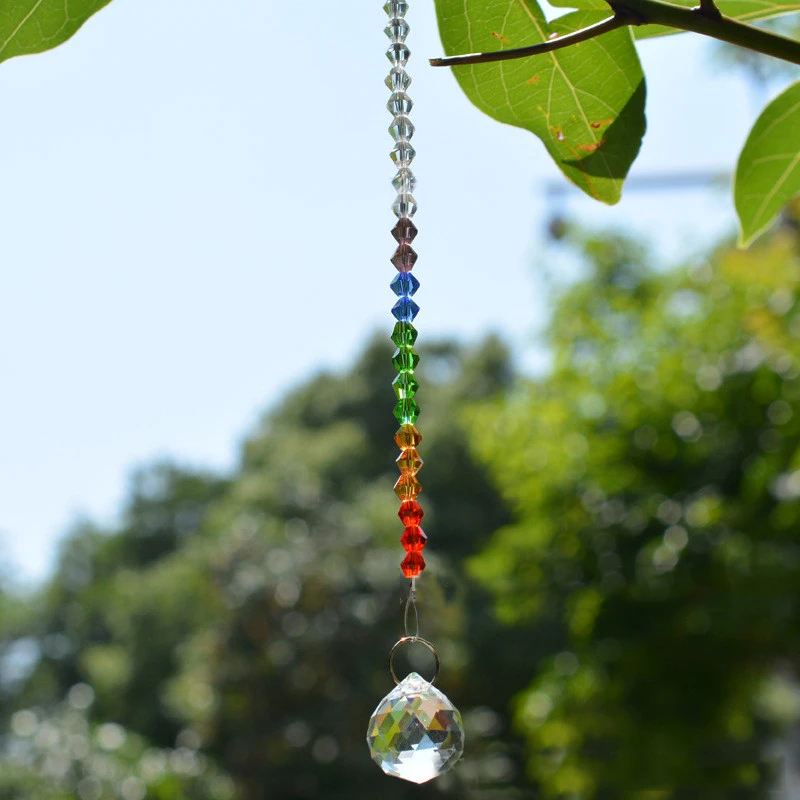 Chakra хрустальная люстра в форме шара призмы Подвески Радуга производитель
