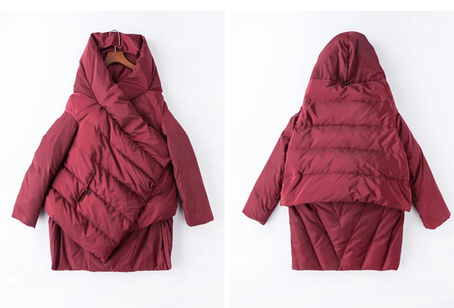 Winter Jacket Women 90% White Duck Down Parkas Loose Warm Thicken Snow Short Outwear Female Fashion Stand Collar Overcoat