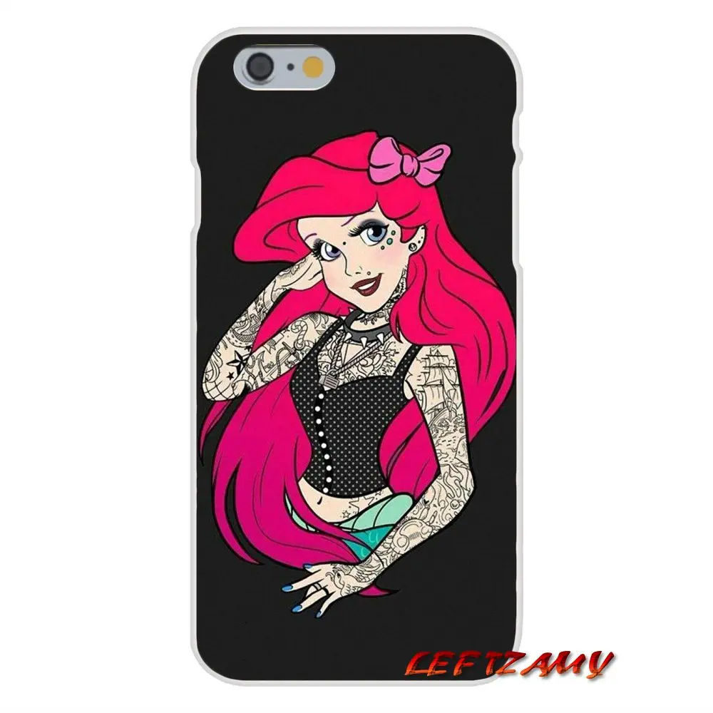 Прозрачные мягкие чехлы татуированные Алиса Ариэль Жасмин Принцесса для iPhone X XR XS