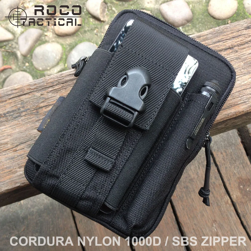 Высококачественные тактические поясные сумки ROCOTACTICAL MOLLE из нейлона Cordura EDC MOLLE военные охотничьи сумки с бесплатным ремнем и кольцом