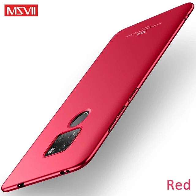 Red Чехол s для mate 20 X MSVII, жесткий защитный чехол из поликарбоната, Ультратонкий матовый чехол для huawei mate 20 mate 20 X Lite Pro, чехол для телефона - Цвет: Red