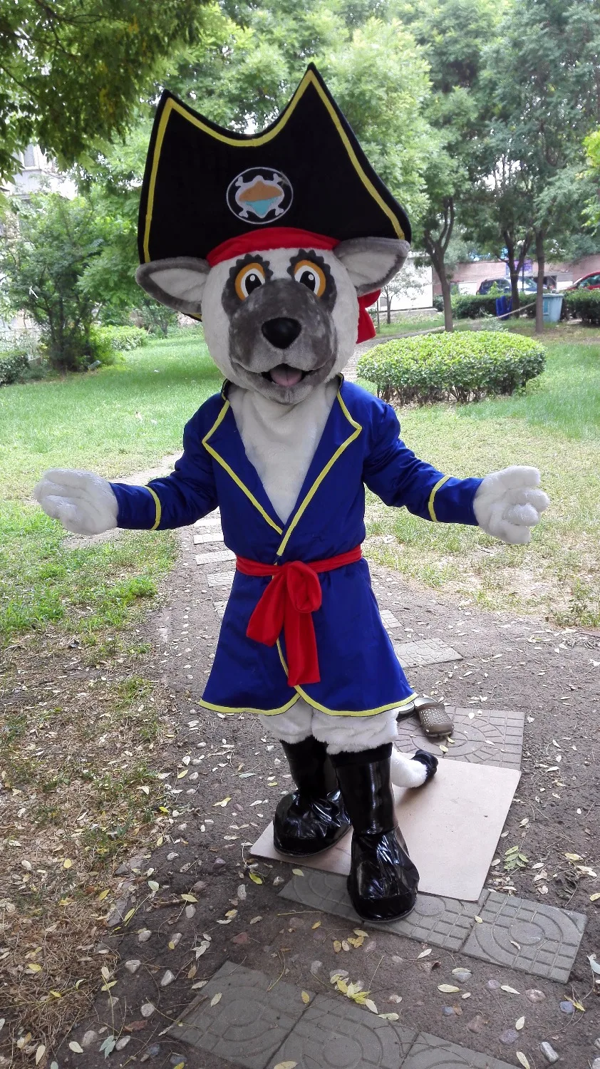 Костюм пиратской собаки костюм талисман серая собака размер на заказ для