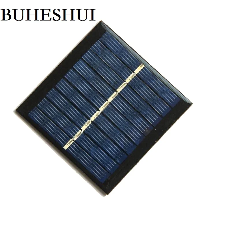 

BUHESHUI 500pcs 0.6W 4.5V Solar Cell DIY Solar Panel Charger System For 3.7V Battery Light Toy Epoxy Study 65*65MM Wholesale