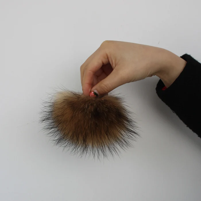 енот меха шары образный poms пом 10 11см для детей beanie шляпы и шапки натурального