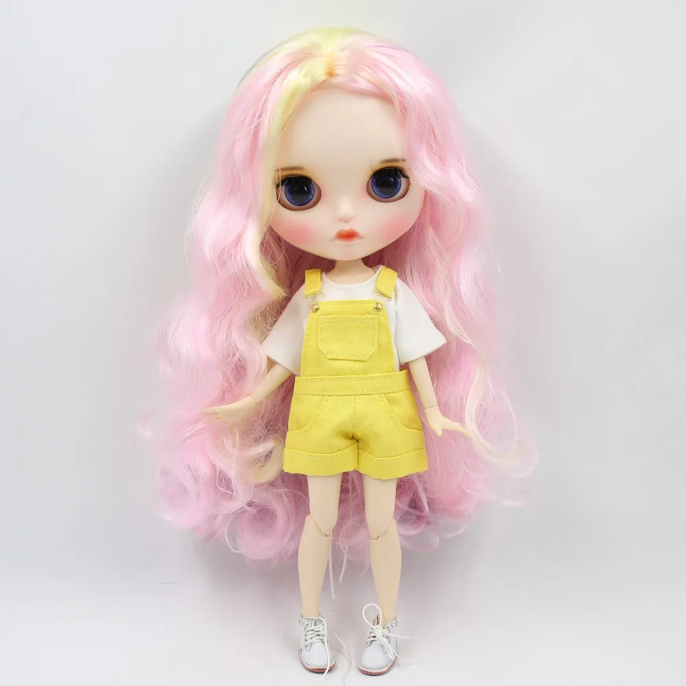 Фабрика blyth кукла 1/6 bjd шарнир тела белая кожа резные губы матовое лицо с бровей индивидуальные лицо сонные глаза