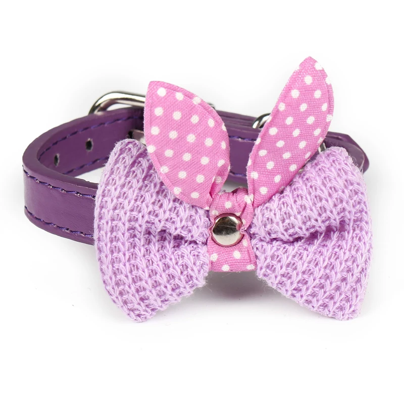 Регулируемое кожаное ожерелье для собак и кошек 6 цветов|Воротники| |