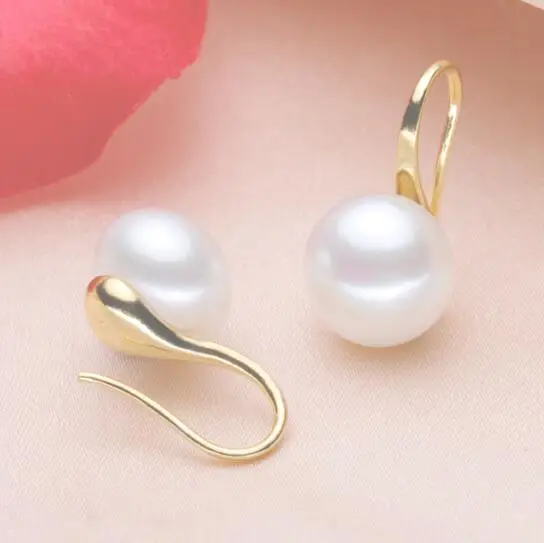 Серьги пусеты с искусственным жемчугом 8 мм для свадебной