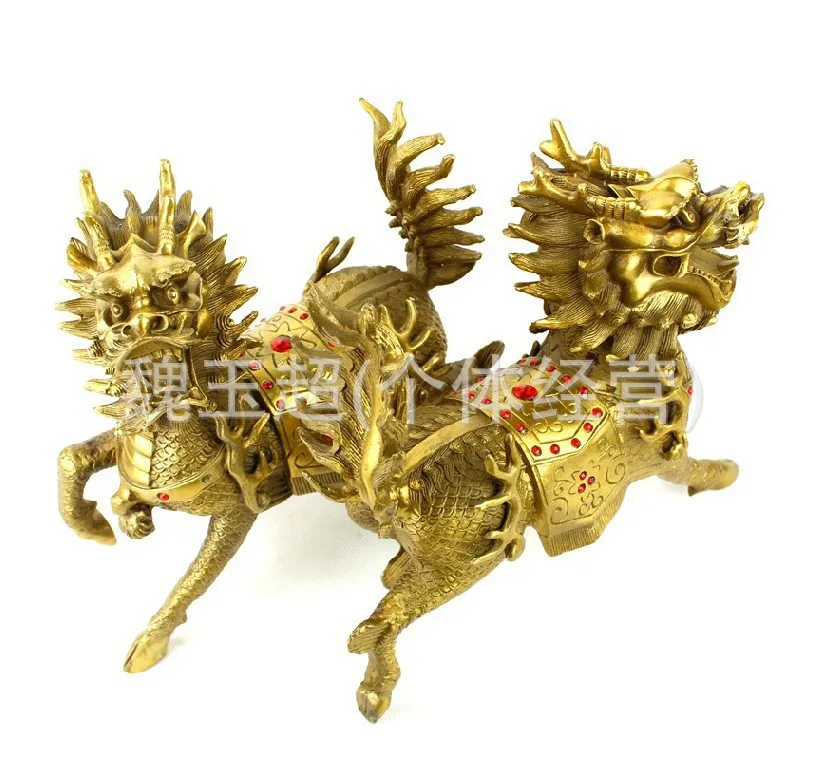 2 шт./компл. богатство Kirin медальон Медь Kylin городской дом латунь Feng Shui интерьера