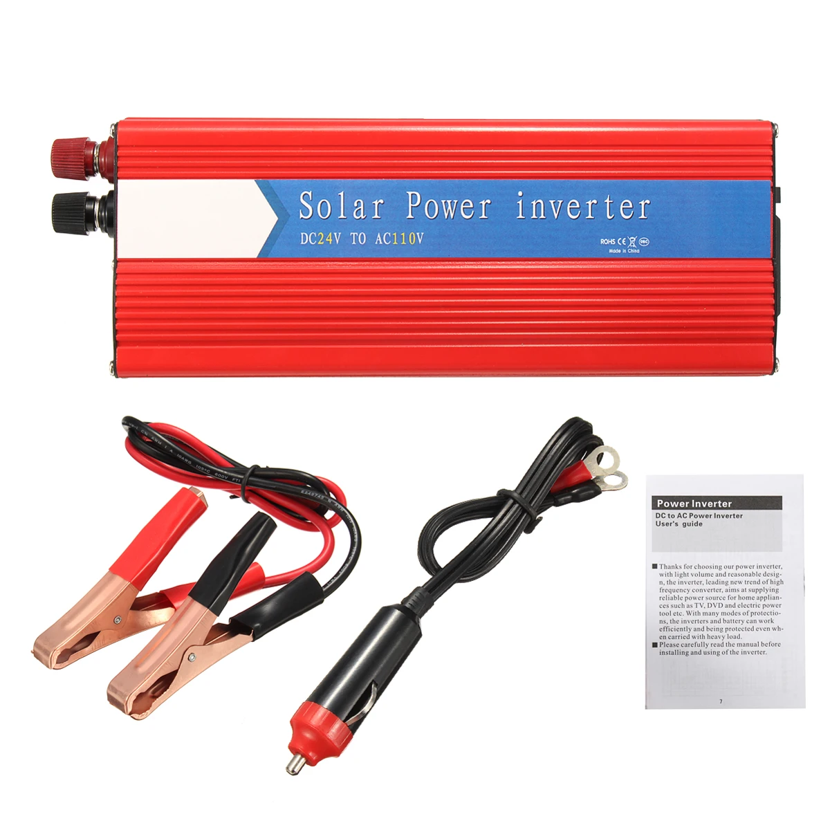 

6000W Power Inverter Modified Sine Wave LCD display DC 12V/24V to AC 110V/220V Solar 2 USB Car Transformer Convert with Plug