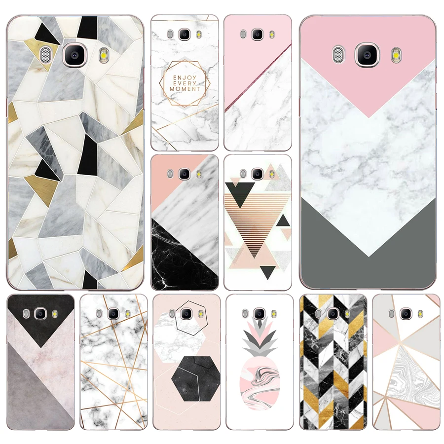 152FG геометрический мраморный Мягкий Силиконовый ТПУ чехол для телефона Samsung j3 j5 j7