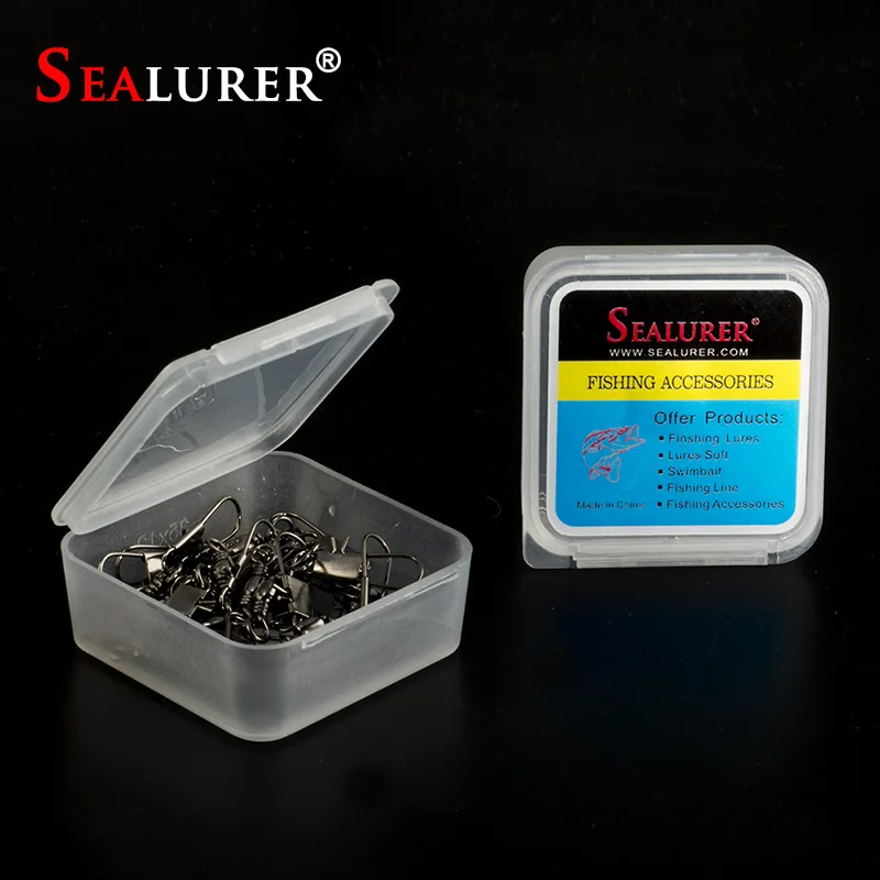 20pcs Connector Lure Seamline Character Ring Stainless Steel Fishing Supplies Small Accessories Barrel Swivel with Interlock | Спорт и