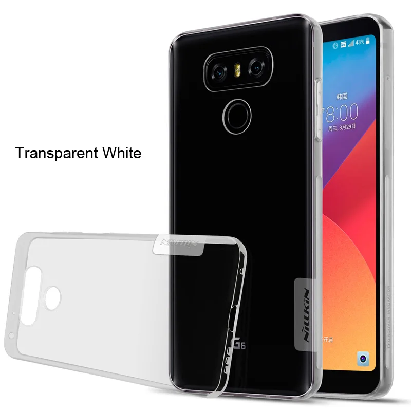 Прозрачный мягкий защитный чехол Nillkin Nature из ТПУ для LG G6 прозрачный силиконовый |