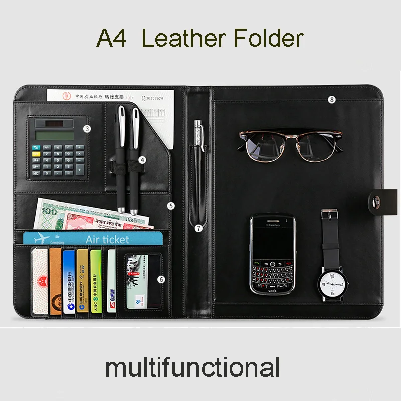 A4 папка с отделениями для документов органайзер чемодана бизнес зажим