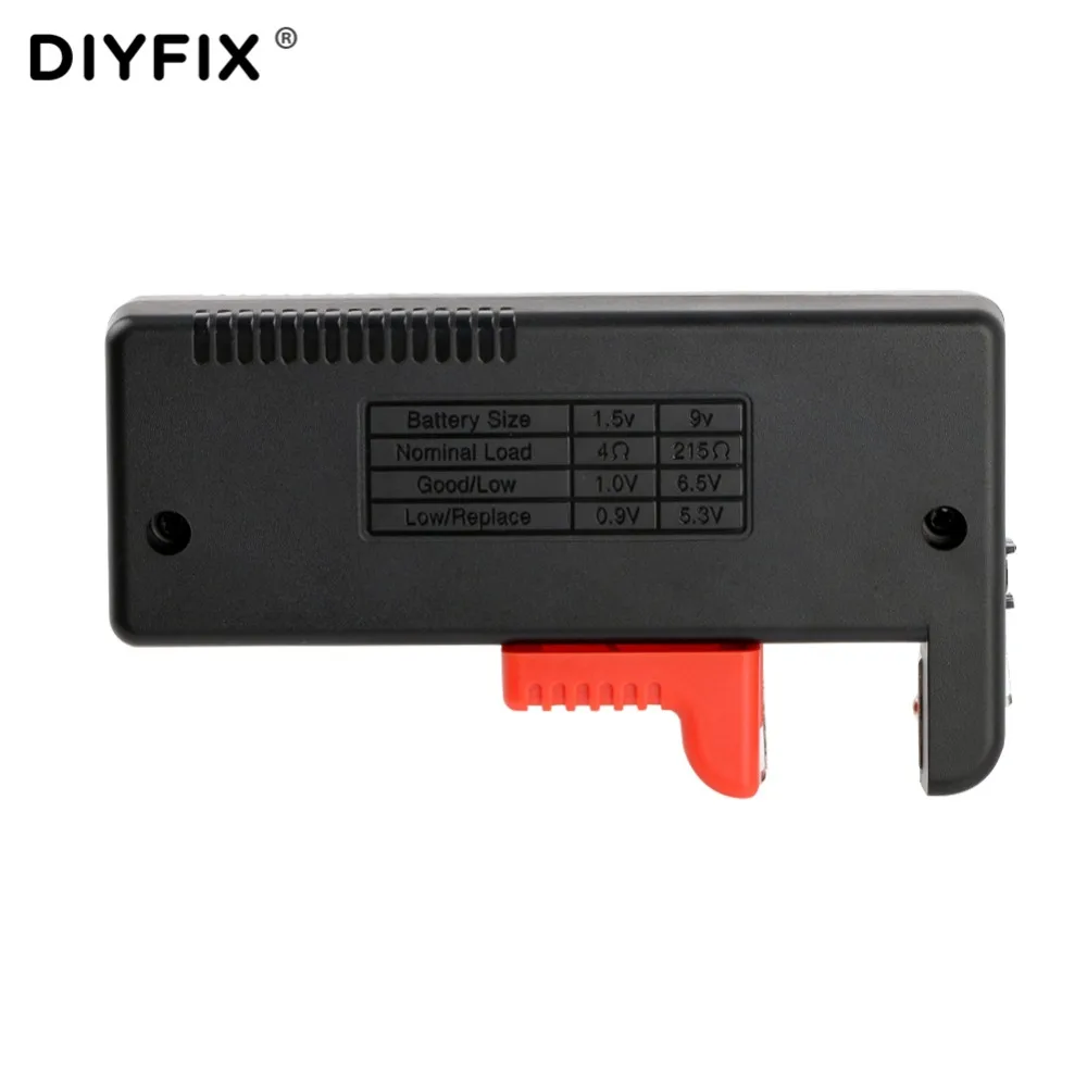 DIYFIX BT-168 тестер батареи для 9 в 1,5 в кнопочный элемент AAA AA C D универсальный тестер емкости батареи проверочный диагностический инструмент