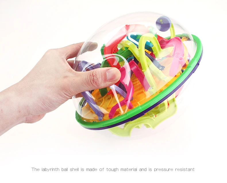 3D puzzle maze ball balance game intelligence toy 3D three-dimensional beads education children's educational toys gift,6 sizes