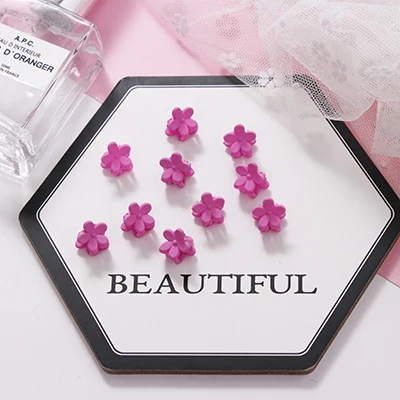 Deep pink 10PCS 10 шт./лот милые разноцветные вишни для девочек маленькие когти для волос Принцесса Милая заколка для волос шпильки для волос повязка для волос Детские аксессуары для волос - Цвет: Deep pink 10PCS
