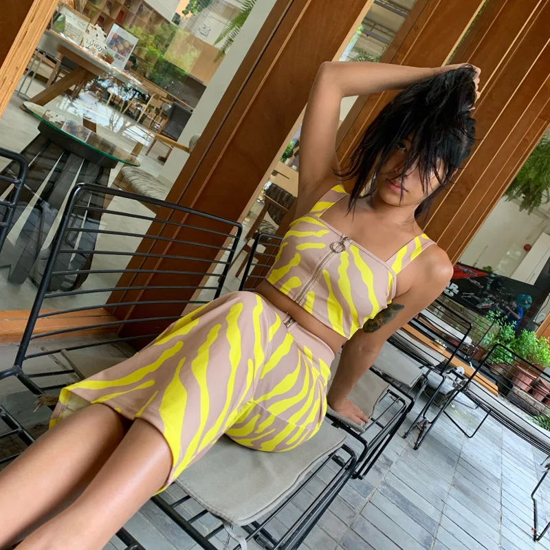 Shstyle пляжная одежда на молнии кроп топы Длинная юбка Женский комплект 2 шт. 2019 лето