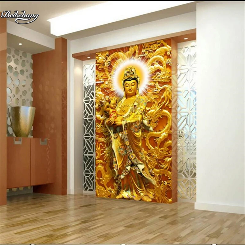 Beibehang погружной Гуаньинь дайзи грустный Бодхисаттва фон на стену под заказ