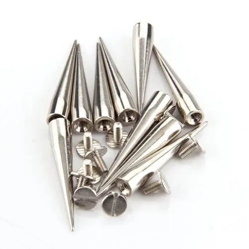 UESH-10 набор серебряных винтовых заклепок шпильки-шпильки сделай сам рок панк | Дом