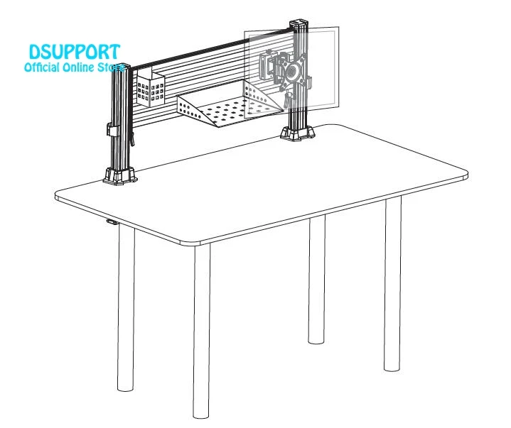 Новинка 2017 года алюминиевый ЖК монитор настольные крепления подвижный экран