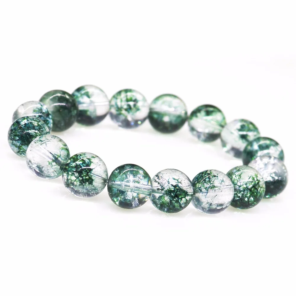Зеленый Фантом браслеты с привидениями трендовый натуральный камень браслет для