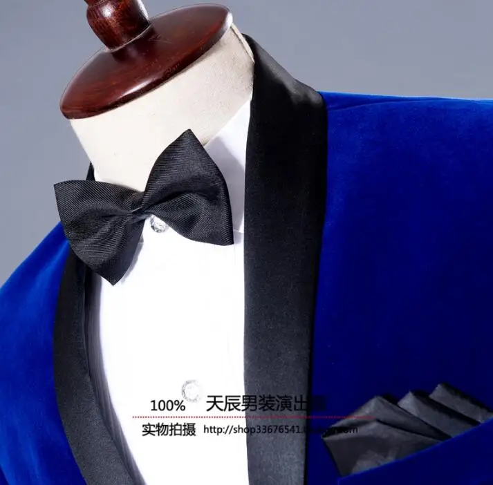 Костюм мужской бархатный винно-красный с брюками и галстуком |