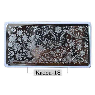 Kadou-18 1 шт. Животные тигр олень цветы узор рисунок для нейл-арта штамп, пластины для стемпинга рождественские ногти шаблоны DIY пластины инструменты Kadou-D03 - Цвет: Kadou-18