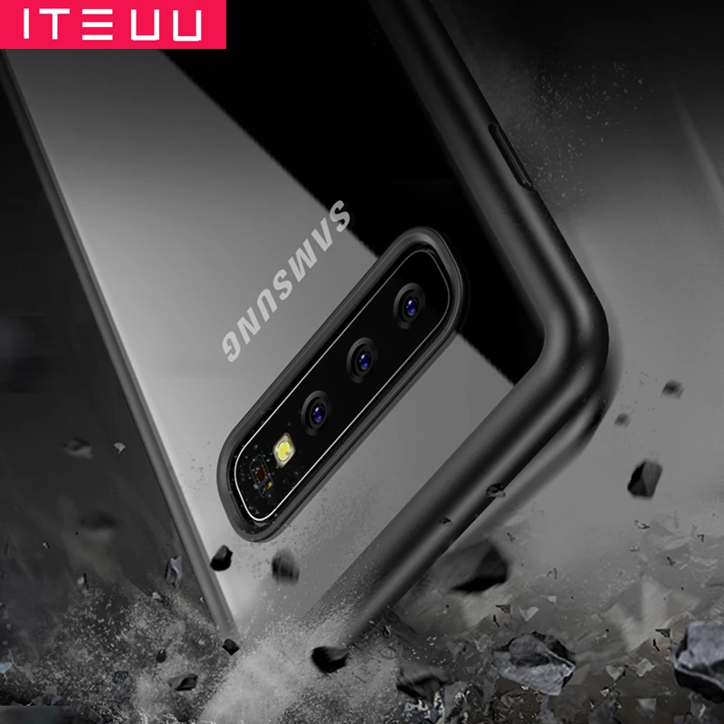 ITEUU противоударный Прозрачный чехол для samsung S10 S10 Plus S10E чехол s TPU акриловая прозрачная задняя крышка для samsung S10 S10PLUS S10E