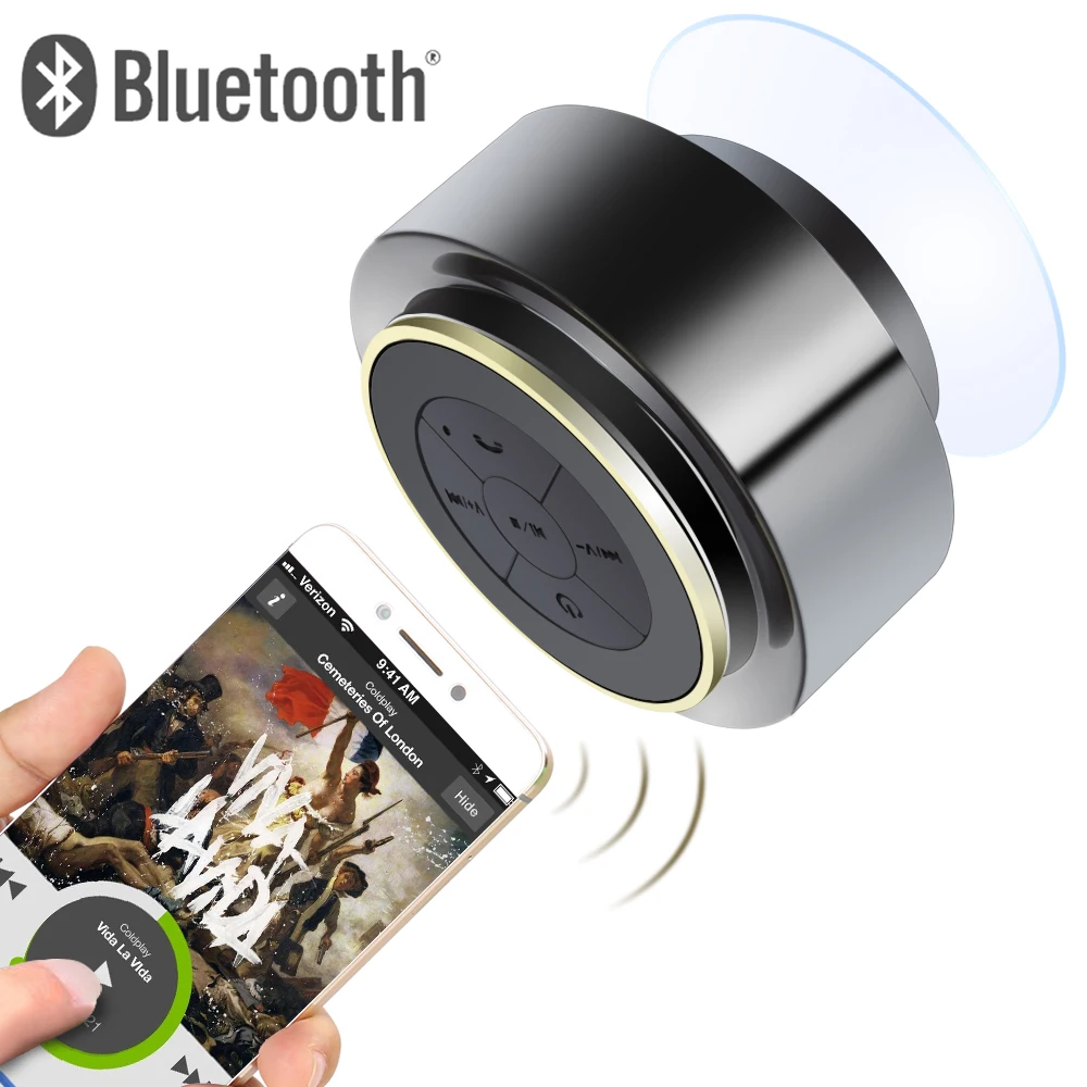 TOPROAD Водонепроницаемый Bluetooth динамик для душа hoparlor с присоской беспроводной