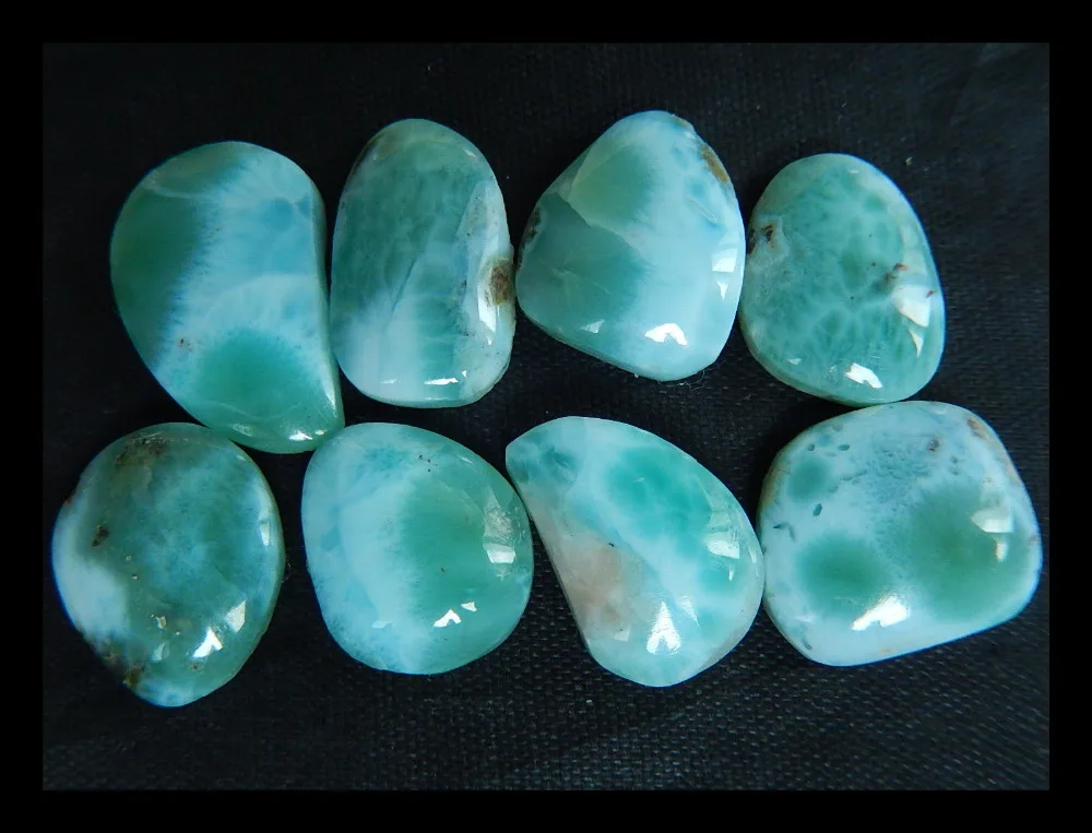 Распродажа комплект из 8 натуральных кабошонов Larimar 20x13x4 мм 15x11x5 12 4 г модные