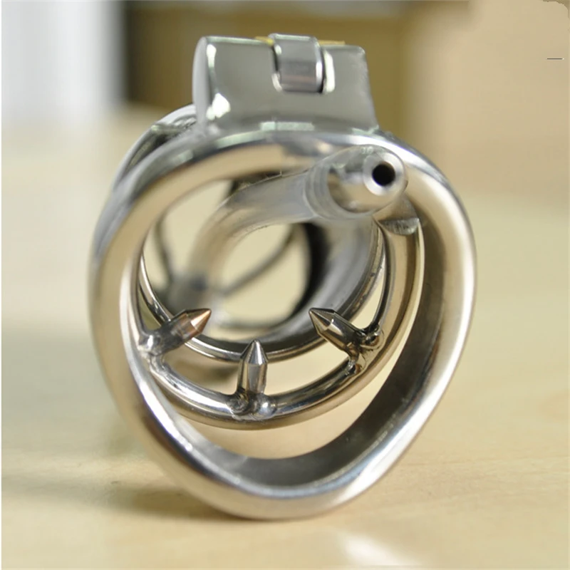 Новый Нержавеющая сталь Мужской сбруя целомудрия с уретральный катетер длинный