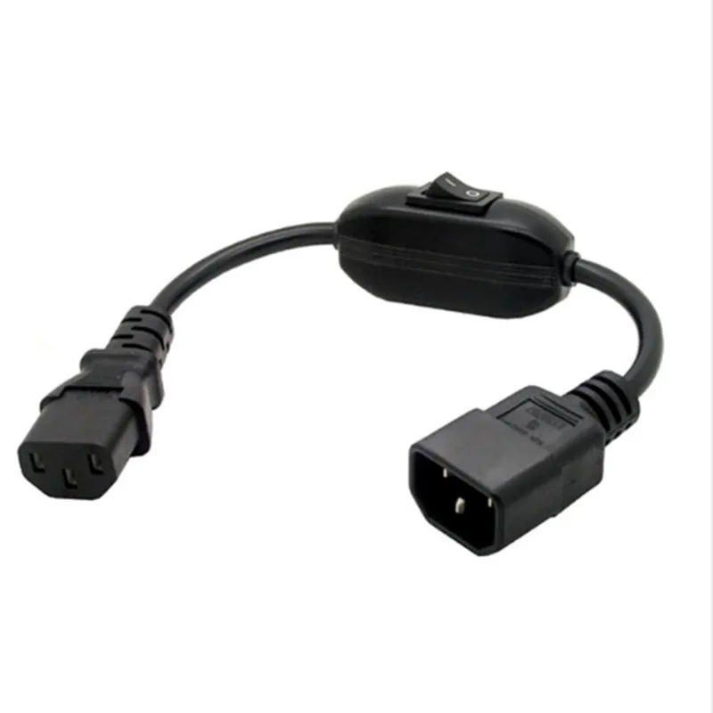 1 шт. IEC 320 PDU C14 штекер C13 Женский удлинитель Переключатель шнур питания конвертер с