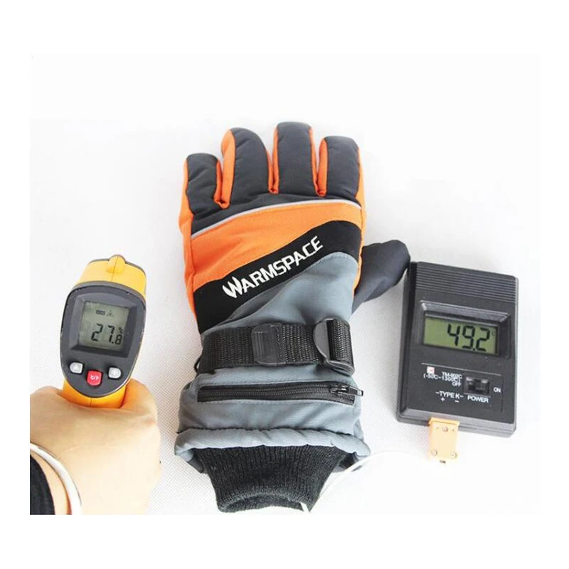 Зимние электрические термоперчатки с USB-зарядкой водонепроницаемые перчатки