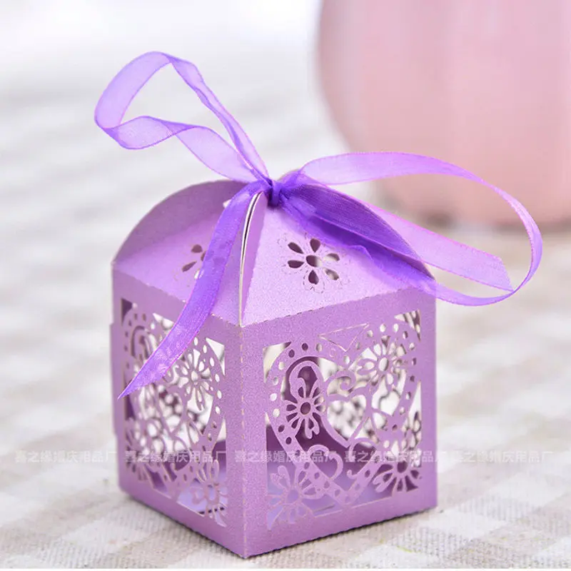 Горячая распродажа 50 шт./компл. Любовь Сердце Лазерная резка Конфеты Ювелирные