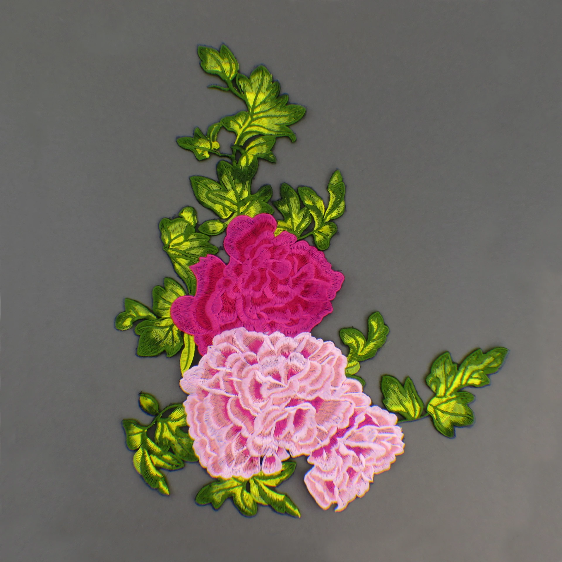 

flower 44*35cm embroidered applique cloth decoration patches for clothing sewing garment accessories parches para la ropa
