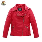 Куртка из искусственной кожи для маленьких мальчиков детские куртки для девочек весенние Куртки из искусственной кожи повседневная черная однотонная детская верхняя одежда для мальчиков