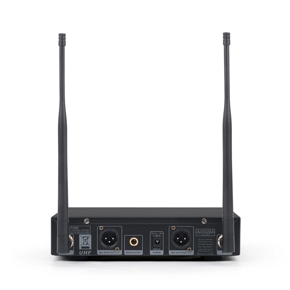 IU 612 PLL UHF беспроводной микрофон Система 2 way 100 каналов металлический Ручной Karoke KTV