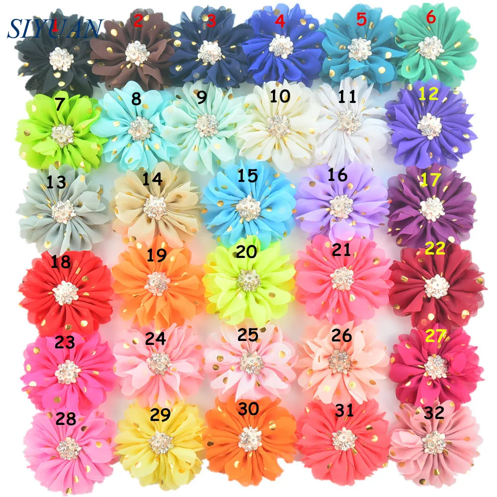 Оптовая продажа 240 шт./лот Золотой горошек балерины гофрированные шифоновые