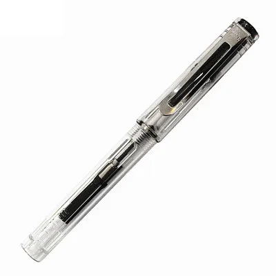 Прозрачный Jinhao599A чернильная авторучка ярких цветов с чернильным картриджем подарочный набор для студентов каллиграфия пластиковые ручки для письма - Цвет: Прозрачный