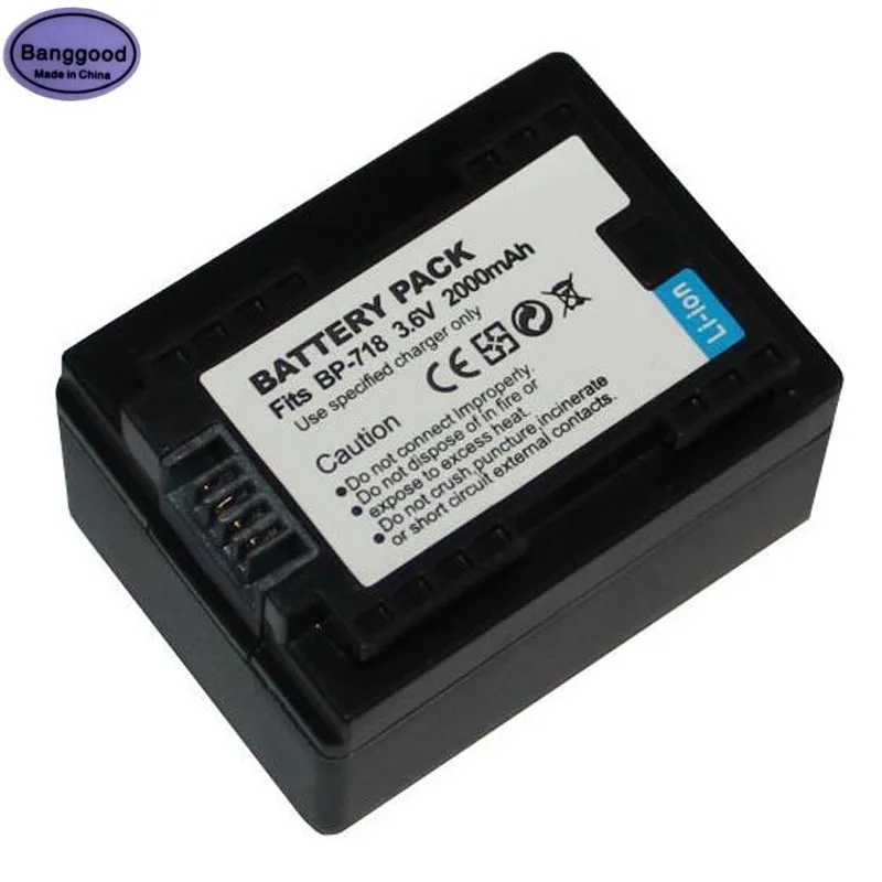

3.6V 2000mAh BP-718 BP718 BP-727 BP727 Full Decode Camera Battery For Canon VIXIA HF M50 M500 M52 R32 R300 LEGRIA HF M52 R68 R88