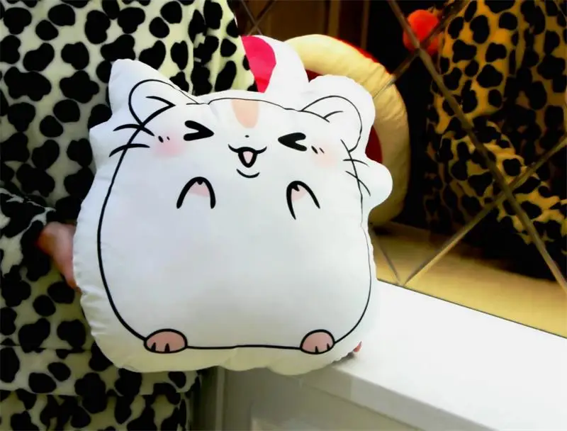 Подушка для хомяка плюшевая игрушка двухсторонняя моющаяся с принтом гостиной