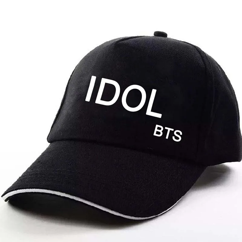 2018 Новый Kpop BTS IDOL бейсболка Регулируемый Черный Розовый Хлопок Бейсбол унисекс