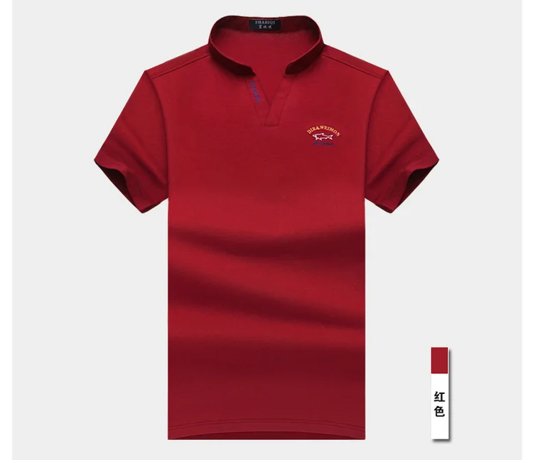 Мужская рубашка поло с коротким рукавом и логотипом|polo wear|solid polo shirtbrand men shirt |